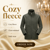 Veste en polaire 100% polyester pour hommes, tenue chaude, respirante et grande taille, en micro polaire d'hiver