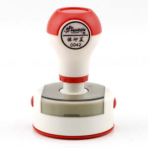 Tampon encreur auto-encreur de bureau en plastique avec tampon rond et tampon encreur avec logo - Product Image 4