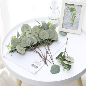 Eucalipto Artificial con Frutos, Ramas Cortas, Hojas <span class=keywords><strong>de</strong></span> <span class=keywords><strong>Dinero</strong></span>, para Decoración <span class=keywords><strong>de</strong></span> Plantas Artificiales DIY - Product Image 2