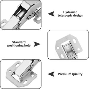 Free samples Sales Volume First High Quality 90 Degree Hydraulic Frog Hinge Kitchen Cabinet Furniture <b>Hardware</b> - Product Image 3