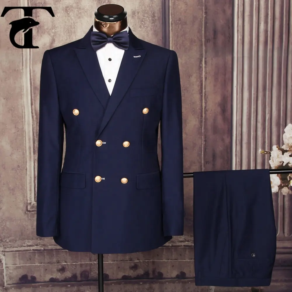 New Design turkish mens suits direct manufacturer customized design uniform Double Breasted man suit