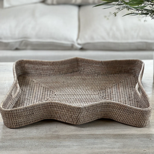 ถาดหวายสานด้วยมือแบบคลาสสิกอุปกรณ์บนโต๊ะอาหารเครื่องดื่มแบบยั่งยืนเครื่องครัวสำหรับตกแต่งบ้าน - Product Image 1