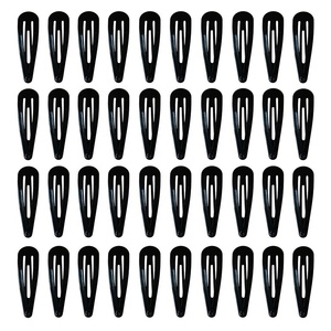 Clipe de Cabelo de Metal Mini Barrette Personalizado com Pérolas em Cores Sólidas para Meninas, 6.5cm - Product Image 1