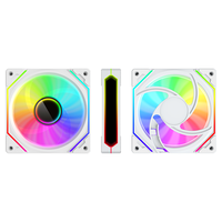 Kipas CPU 120mm ARGB Kipas Pendingin Casing 4pin PWM Komputer Senyap dengan Bantalan S-FDB Termasuk hingga 600-1800 RPM Kipas Pendingin Rgb Snyc