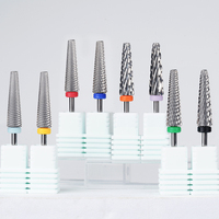 24mm Super Long Flûte Nail Burr Bit Utilisation Bidirectionnelle Double Rotation Manucure Gel Dur Forte Polissage Off 5 en 1 Foret Électrique à Ongles