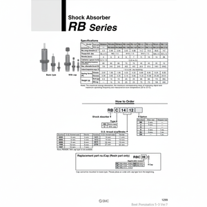 SMC Pneumatics RB1412J Piezas neumáticas del amortiguador - Product Image 1