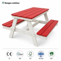 Ensemble table et chaises de pique-nique pour enfants en plastique HDPE, résistant aux intempéries, écologique, mobilier d'extérieur pour patio, ferme, cour
