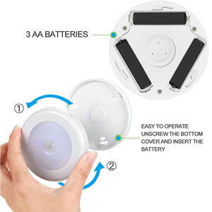 Lámpara LED de Inducción para Gabinete de Cocina, Redonda, con Sensor de Movimiento Corporal, para Interior, con Atracción Magnética - Product Image 3