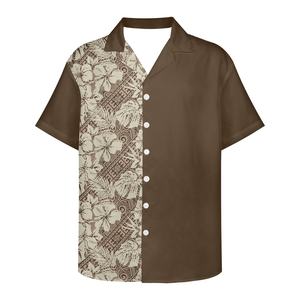 Hauts confort pour hommes Chemises de bonne qualité Tatouage Totem Hibiscus Tribal personnalisé Imprimé Sublimation Chemise pour <span class=keywords><strong>homme</strong></span> - Product Image 4
