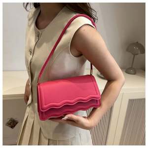 I-0620 Fashion Women's Trendy New Style PU Single Zip Shoulder <b>Handbag</b> Hot Selling Wholesale Latest - Product Image 5
