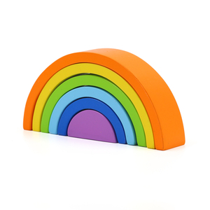 Prêt <span class=keywords><strong>à</strong></span> expédier Jouets éducatifs <span class=keywords><strong>en</strong></span> bois empilables <span class=keywords><strong>arc</strong></span>-<span class=keywords><strong>en</strong></span>-<span class=keywords><strong>ciel</strong></span> pour les enfants de 2 <span class=keywords><strong>à</strong></span> 4 ans Montessori Unisexe EDULAND - Product Image 5