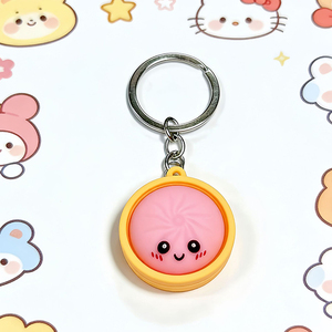 Juguete Antiestrés <span class=keywords><strong>de</strong></span> Venta al por Mayor, Lindo Peluche <span class=keywords><strong>de</strong></span> Dibujos Animados con Forma <span class=keywords><strong>de</strong></span> Dumpling, Bola Antiestrés con <span class=keywords><strong>Llavero</strong></span> - Product Image 3