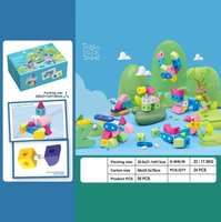 Vente en gros de blocs de construction en EVA 3D personnalisés, puzzle de 50 pièces, animaux créatifs à construire soi-même, ensembles de blocs de construction éducatifs pour enfants