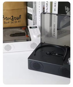 Retro ABS CD Player Dual Stereo <b>Speaker</b> CD MP3 Playback Desktop Audio Device Home Decor Gift Portable Music Player AM FM Radio - Product Image 6
