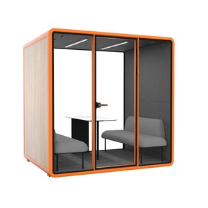 Cabina de Trabajo Moderna de Acero Inoxidable para Oficina, Cabina de Conferencias Insonorizada para Exteriores, Cabina Telefónica Portátil para Estudio - Product Image 2
