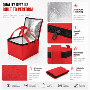 Sac isotherme 20L grande capacité en aluminium, sac isotherme pliable pour livraison de repas, pique-nique, vente en gros - Product Image 3