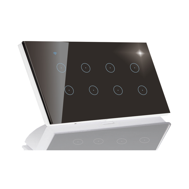 Smart Home Tuya 4/5/6/7/8 Gang Multi-function Integrated Wall WiFi Smart Light Switch Socket Work with Google/Alexa