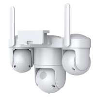 Cámara CCTV Solar con Tarjeta SIM 4G, Lente Cuádruple, Giro e Inclinación de 270 Grados, H.265, Visión Nocturna, Almacenamiento en la Nube, para el Hogar