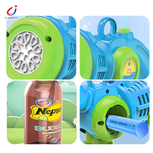 Pistolet à <span class=keywords><strong>bulles</strong></span> électrique automatique rechargeable Chengji pour bébés et enfants, jouet d'extérieur estival, machine à <span class=keywords><strong>bulles</strong></span> portative - Product Image 2