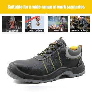 <span class=keywords><strong>Chaussures</strong></span> <span class=keywords><strong>de</strong></span> sécurité industrielles en cuir noir, coupe basse, antidérapantes, résistantes à l'huile et à l'eau, antistatiques, avec embout en acier et protection anti-perforation - Product Image 5