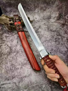 Épée de guerrier BH-Warrior en acier de Damas, bois massif, haute dureté, couteau portable pour la défense personnelle, le camping et la maison - Product Image 6
