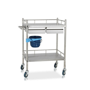 Carrito de acero inoxidable para cuidado médico Dingrui, carrito multifunción para instrumentos de hospital con cajón y cubeta para uso clínico. - Product Image 3