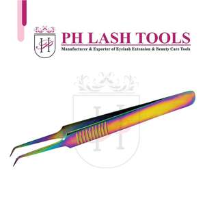 Extensiones de pestañas de acero inoxidable de alta resistencia, punta de 10mm, 75Deg, pinzas de volumen, Etiqueta Privada, herramientas de extensión de pestañas - Product Image 5