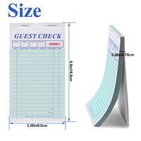 Kingcolor Bloc-notes en papier autocopiant pour les invités Liste de contrôle des hôtels pour les restaurants Bars Cafés Commande Serveur Serveur Livre