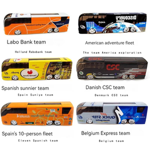 BTOYS 1:50 Tour De France <span class=keywords><strong>Bus</strong></span> Diecast modelo español Eleven equipo aleación Metal coche de juguete para niños - Product Image 2