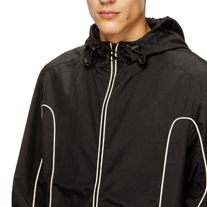 Chaqueta Cortavientos con Capucha para Hombre al por Mayor, con Ribete en Contraste, Tejido Ripstop, Forro de Malla y Membrana Impermeable, Estilo Urbano - Product Image 6