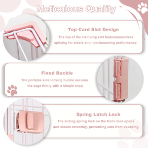 Deluxe Multi-Layer Solid <b>Cat</b> Cage Removable Design Large Space Carabiner Fixing Strong Durable Pet Cage Security Door Lock <b>Box</b> - Product Image 4