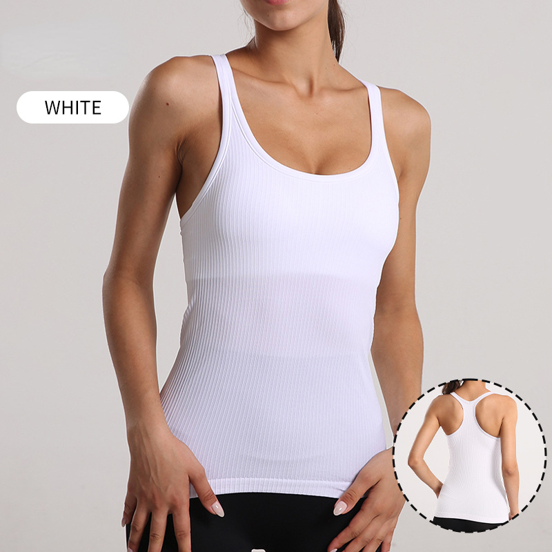 Customized Logo Lightweight Breathable Four-way Stretch Eco-friendly Soft Sleeveless Skinny Fit Women's Gym Yoga Tops Adult