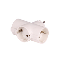 Adaptateur de voyage HAOYONG Plug Pro 16A SDK, prise Schuko, 3 prises, blanc, conducteur en cuivre pur, protection IP20