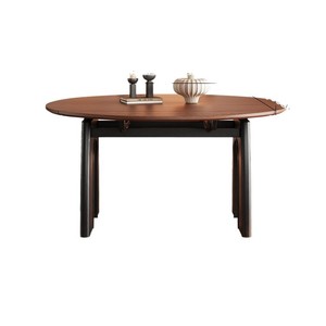 Vintage Style Solid Wood <b>Folding</b> Round <b>Dining</b> <b>Table</b> Convertible Extendable For Home Small Apartments - Product Image 5