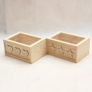 Caja de Almacenamiento de Madera 20x15x9 con Tapa de Vidrio, Organizador de Joyas para Escritorio - Product Image 2