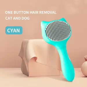 Özel pet iğne tarak köpek evcil hayvan bakım fırçası fırça köpekler saç temizleme pet saç bakım fırçası kedi şekli tarak