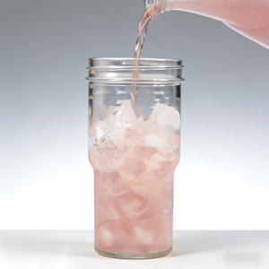 كوب زجاجي قابل لإعادة الاستخدام سعة 24 أونصة مع غطاء خشبي وقشة وغلاف سيليكون كامل - Product Image 2