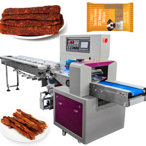 Machine d'emballage multifonctionnelle pour aliments pour animaux de compagnie, machine d'emballage en flux pour aliments pour <span class=keywords><strong>chiens</strong></span> <span class=keywords><strong>et</strong></span> <span class=keywords><strong>chats</strong></span>, emballage de bandes de viande - Product Image 1