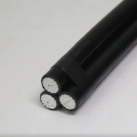 Cable de Alimentación Aéreo Trifásico de Bajo Voltaje ABC Industrial, Conductor de Aluminio, Aislamiento XLPE 0.6/1KV, Cubierta de PVC, Venta al Por Mayor