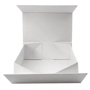 Custom Printed Magnetic Flip Closure Rigid Cardboard Gift Paper Packaging Box