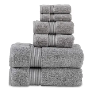 Bán Chạy 6 Chiếc Khăn Tắm Bộ Khăn Sang Trọng Tùy Chỉnh 100% Cotton