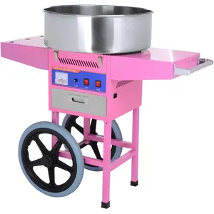 Hot Sale Industrial High Capacity Electric Candy Floss Machine with Cart Guangzhou Restaurant Automatic Stainless Steel 201 /