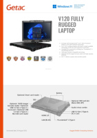 Laptop Tangguh Getac V120 AI dengan Pengenalan Wajah 1D/2D dan Layar Sentuh Kapasitif Multi-Touch