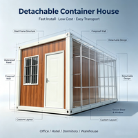Maison conteneur moderne, économique, détachable, écologique, légère, à installation rapide, préfabriquée et portable pour bureau ou dortoir