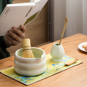 Ensemble de thé matcha avec bol et fouet, kit de démarrage matcha, kit de cérémonie du thé matcha, ensemble de cérémonie du thé japonaise - Product Image 4