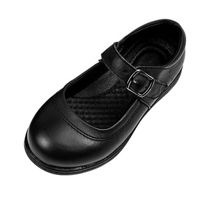 Zapatos Escolares para Adolescentes al por Mayor de Fábrica, Zapatos de Vestir Negros de Cuero Genuino de Alta Calidad para Niñas - Product Image 2