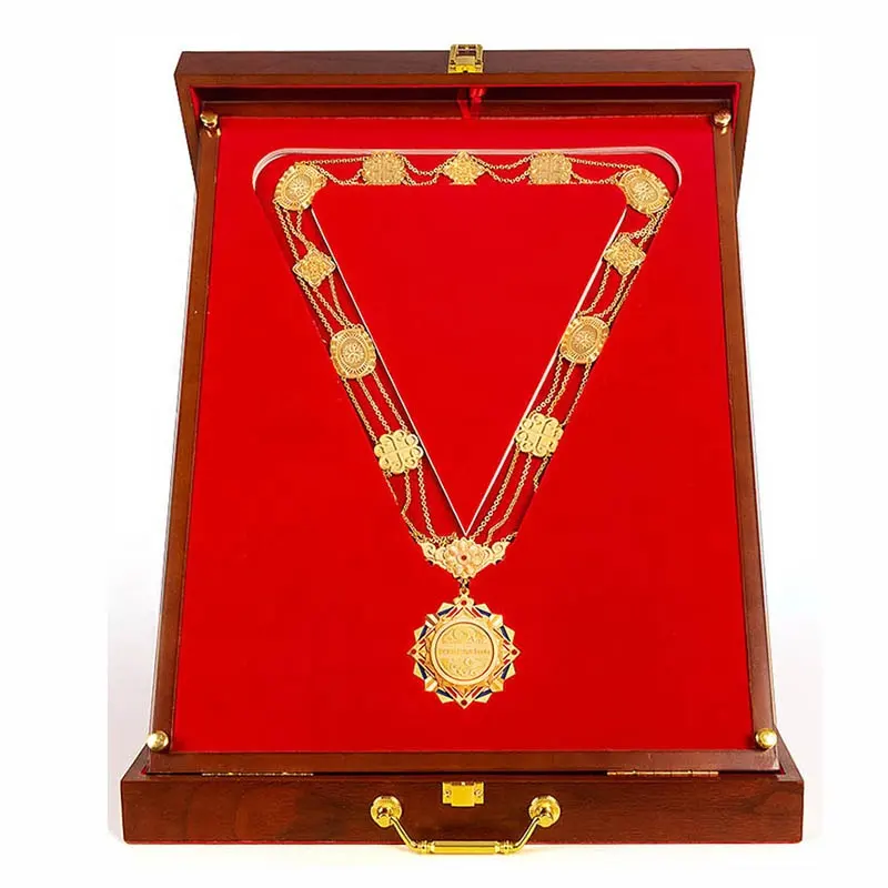 Venda quente medalhão comemorativo personalizado com corrente para medalhões de prêmio de presidente de aniversário