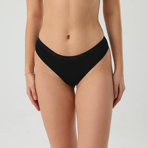 Braguitas de Bikini de Algodón Peinado, Talla Grande 40, Cómodas, Transpirables, Sin Costuras, Color Sólido, de Talle Bajo, Tejidas, para Mujer, 2024 - Product Image 2