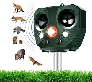 Répulsif à ultrasons pour oiseaux, capteur infrarouge extérieur, répulsif solaire à ultrasons pour animaux - Product Image 1