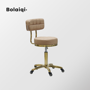 Paket Peralatan <span class=keywords><strong>Salon</strong></span> Rambut Modern BOLAIQI Lengkap dengan Furnitur Warna Beige dan Emas untuk Bengkel Kecantikan - Product Image 6